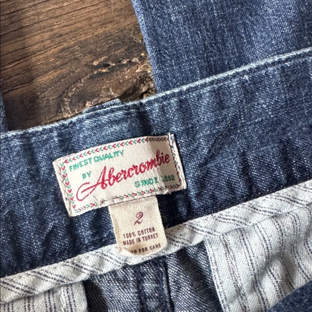 Abercrombie Y2K dark wash low rise wide leg trouser jeans size 2 - Picture 5 of 9